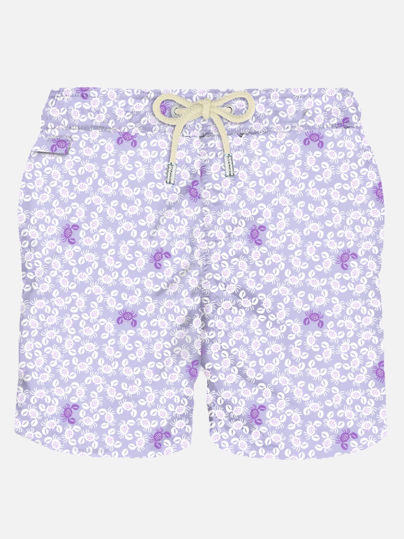 MC2 Saint Barth Man Light Fabric Swim Shorts With Crab Print