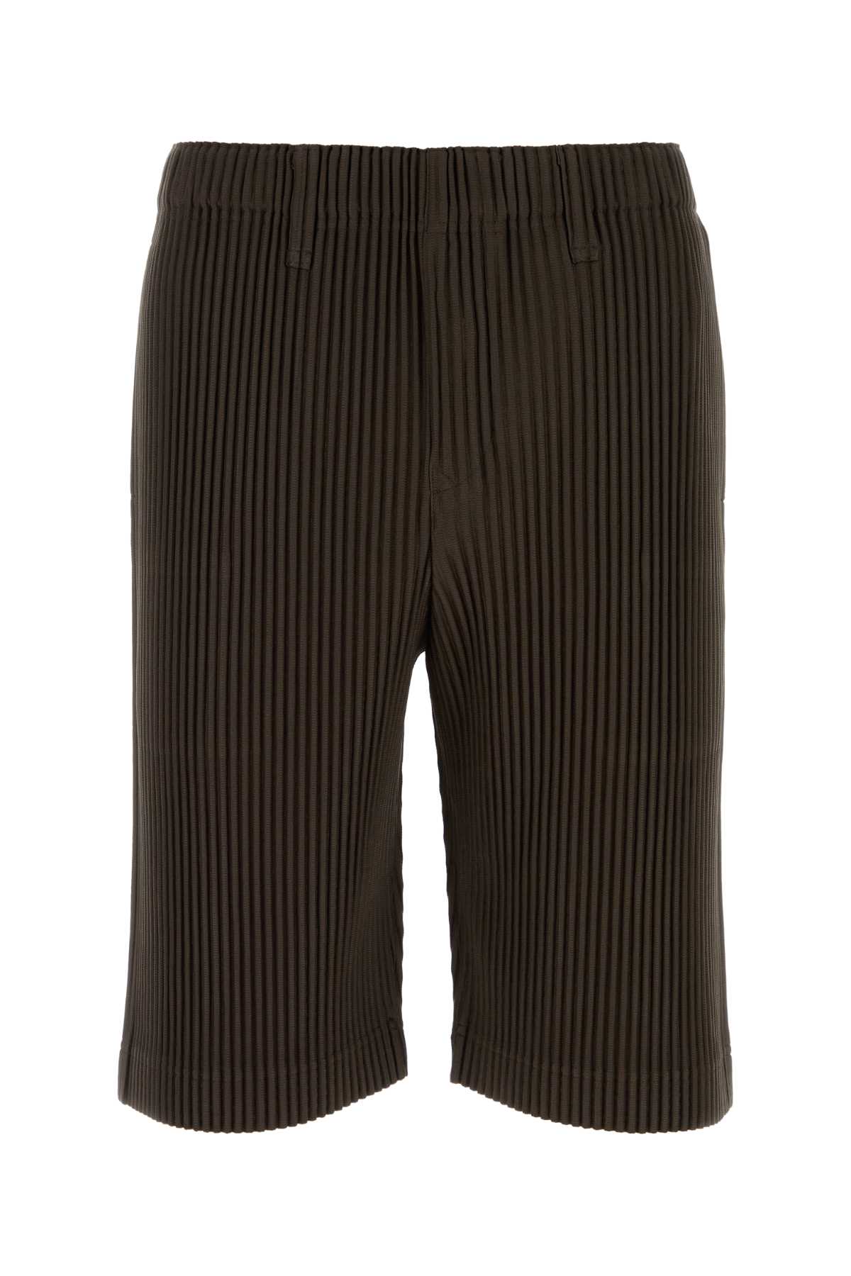 Homme Plissé Issey Miyake Brown Polyester Bermuda Shorts