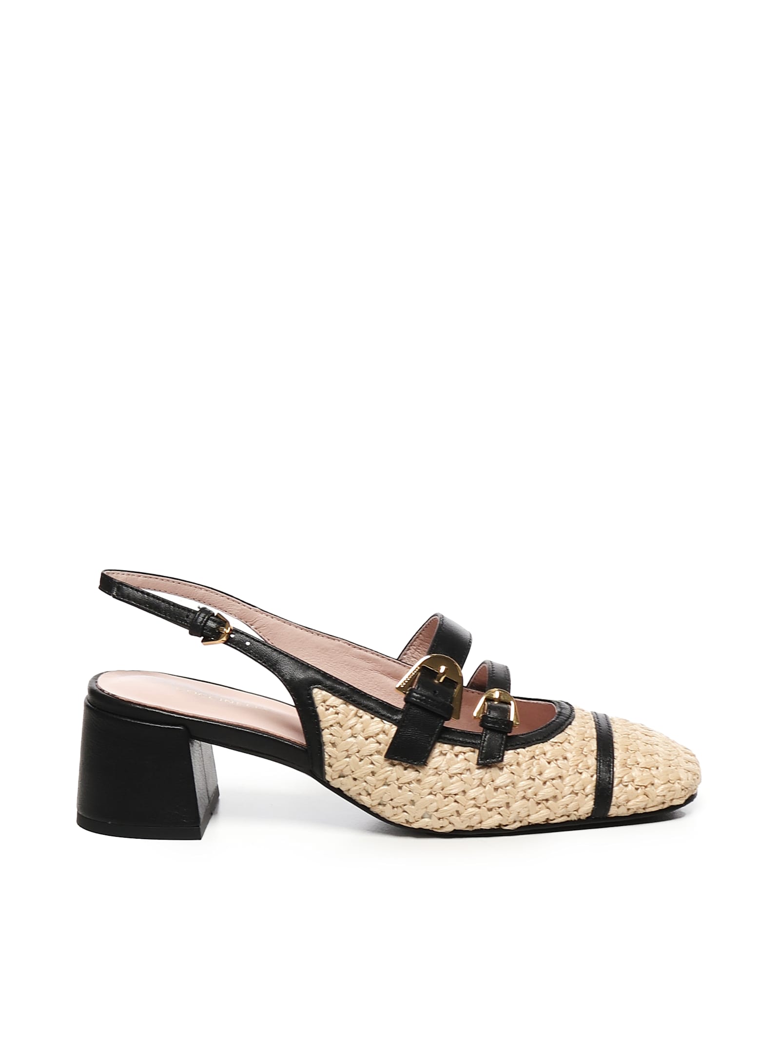 Coccinelle Maia Leather And Crochet Slingback