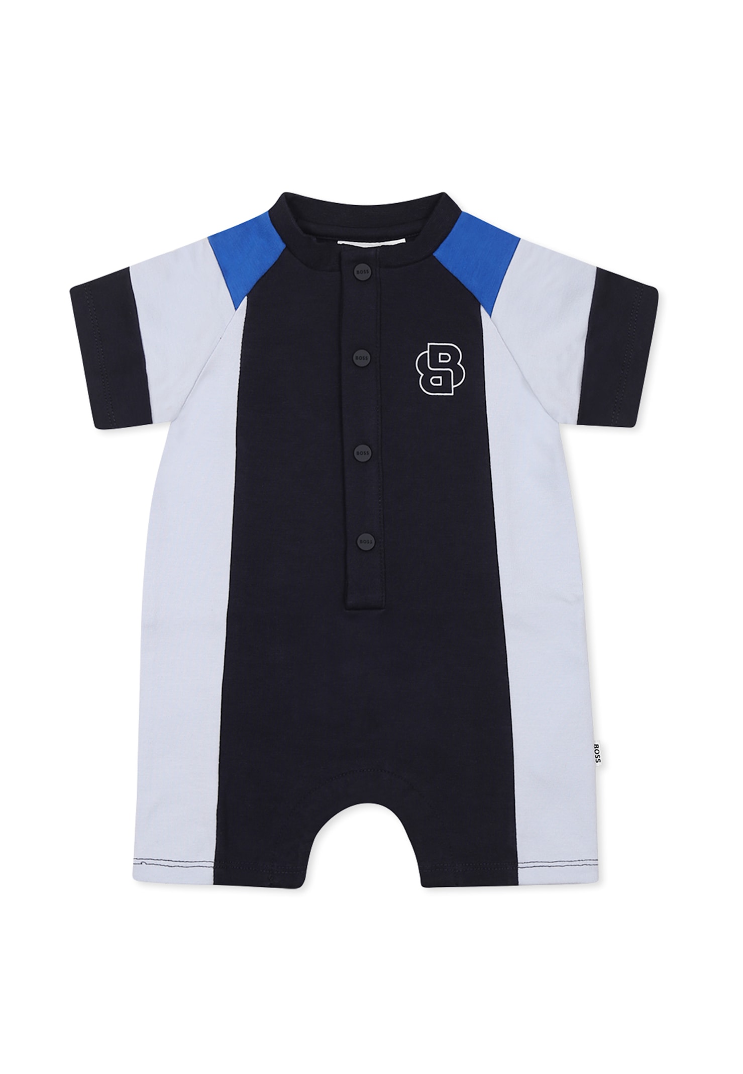 Hugo Boss Blue Babygrow For Baby Boy With Logo