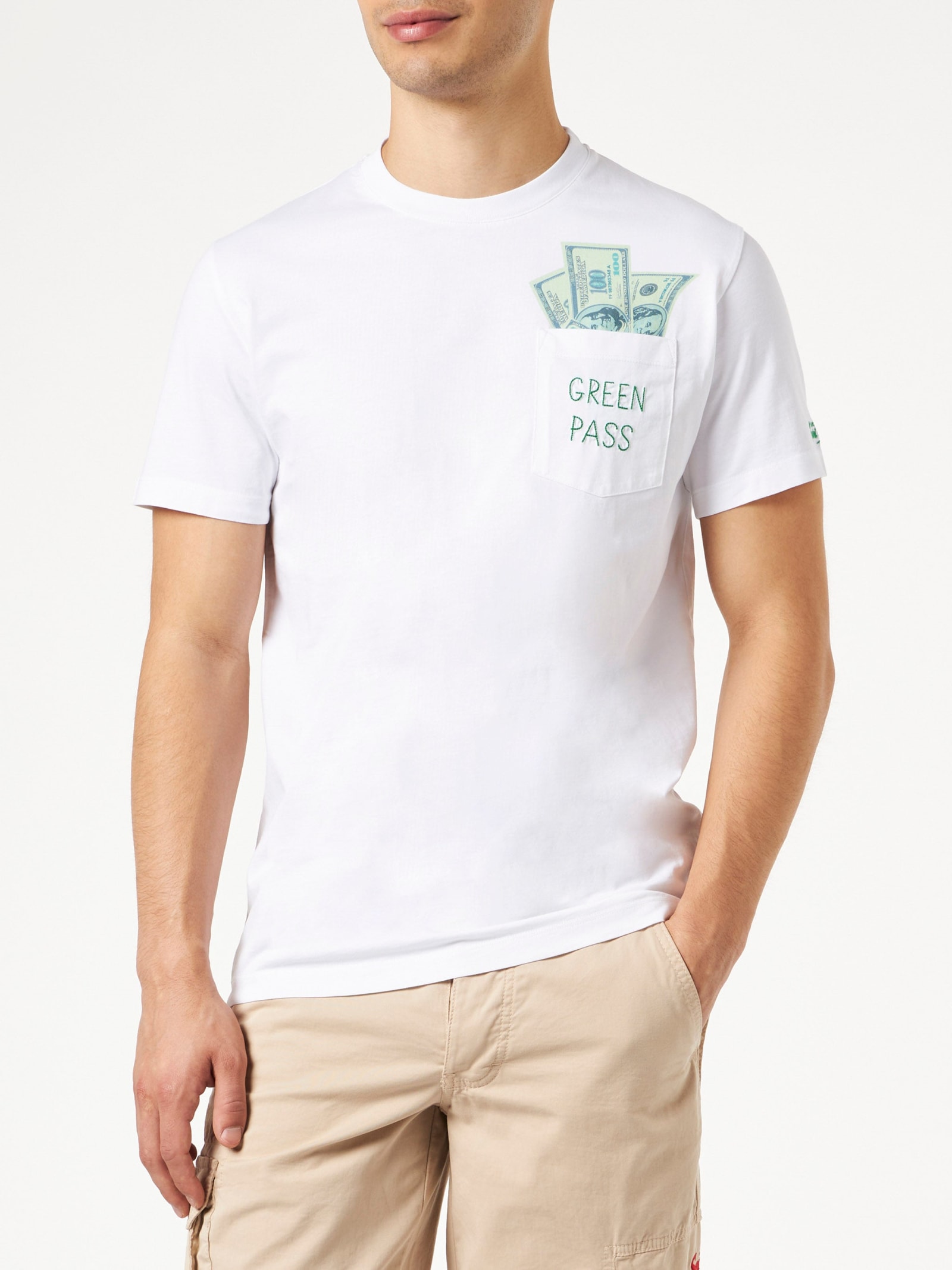 MC2 Saint Barth Green Pass Print Cotton T-shirt