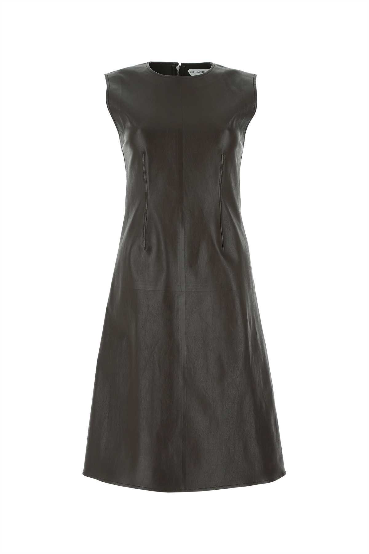 Bottega Veneta 深棕色纳帕皮连衣裙