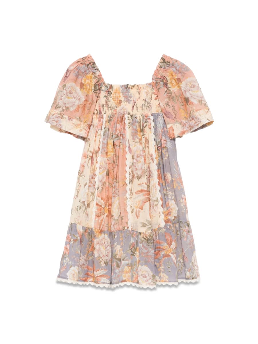Zimmermann Tallow Paneled Frill Dress