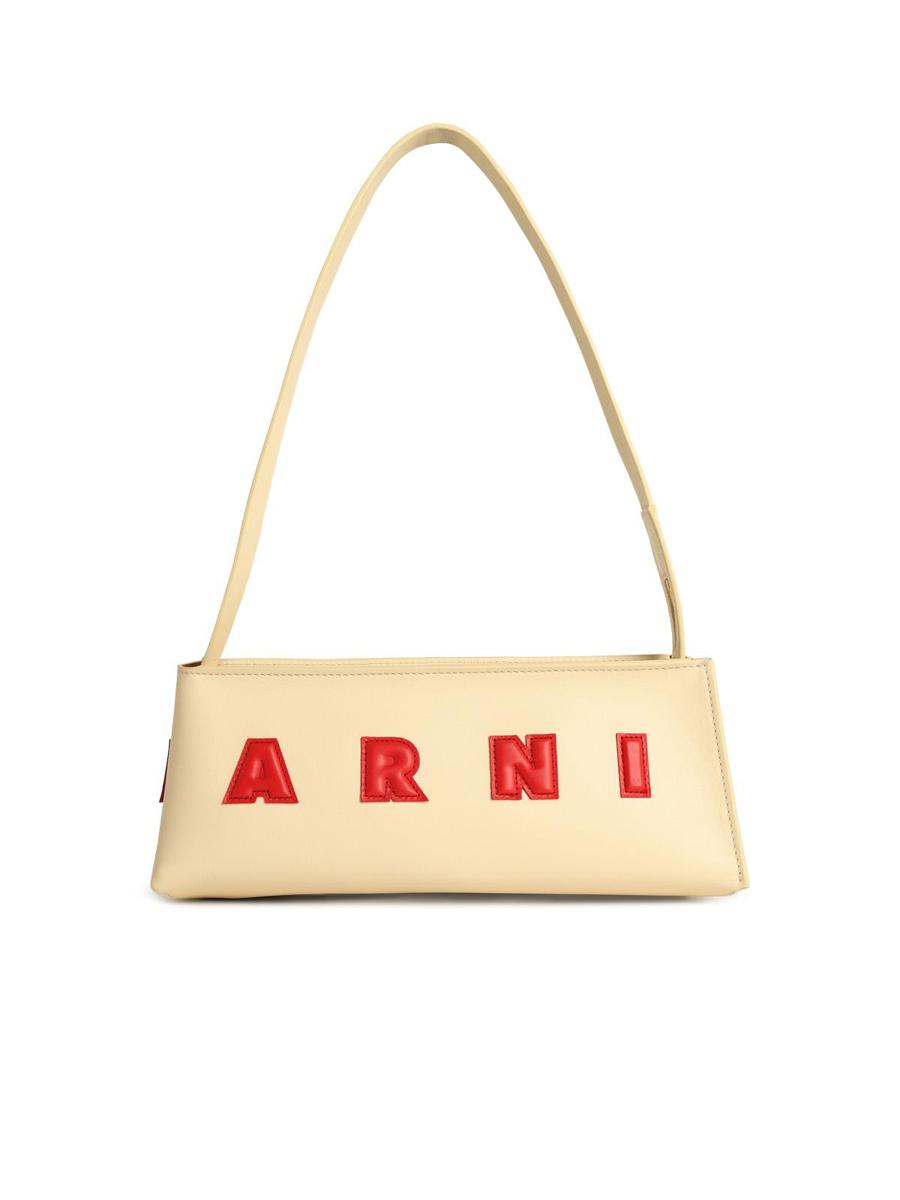 Marni 'Baguette Museum' Cream Leather Bag