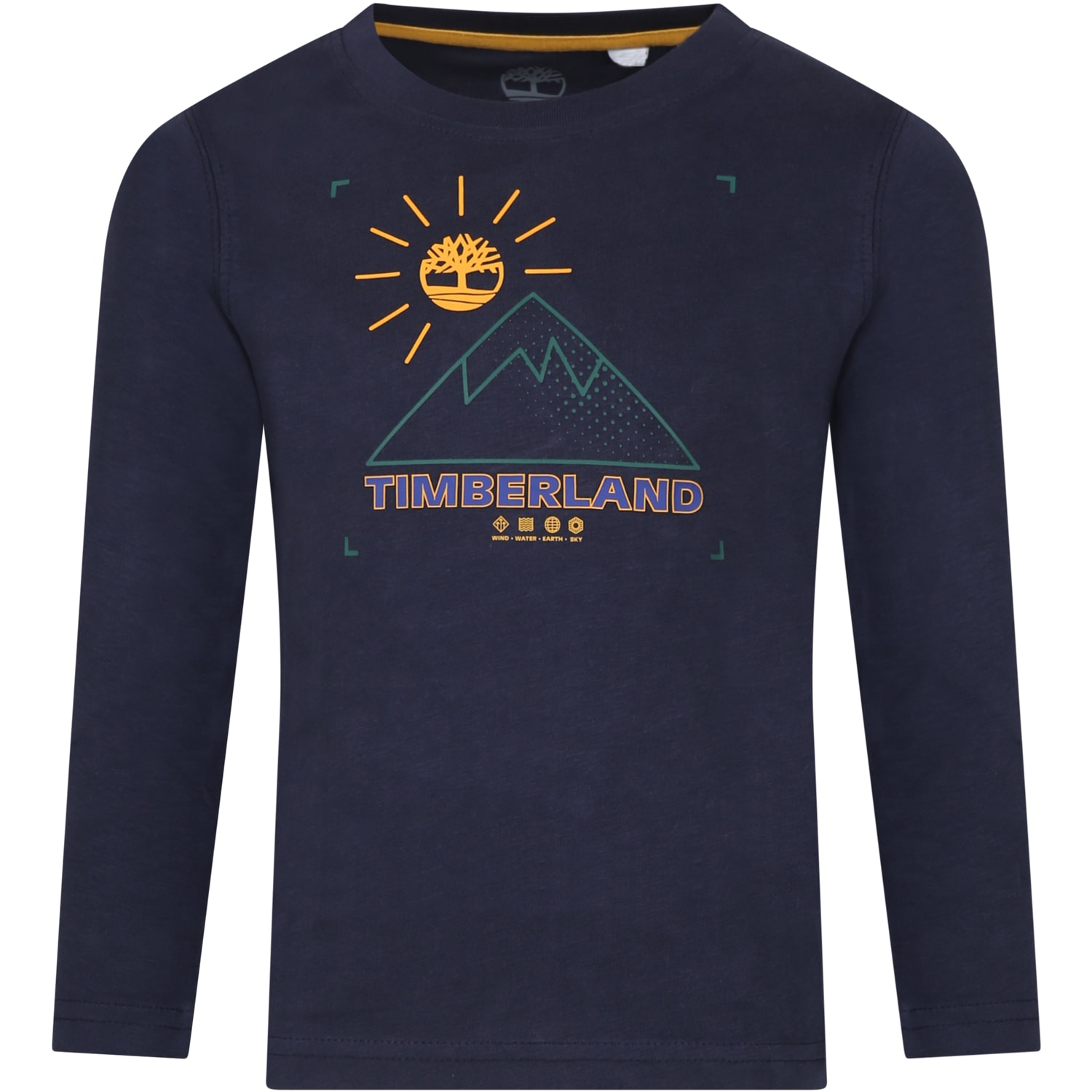 Timberland Blue T-shirt For Boy With Logo