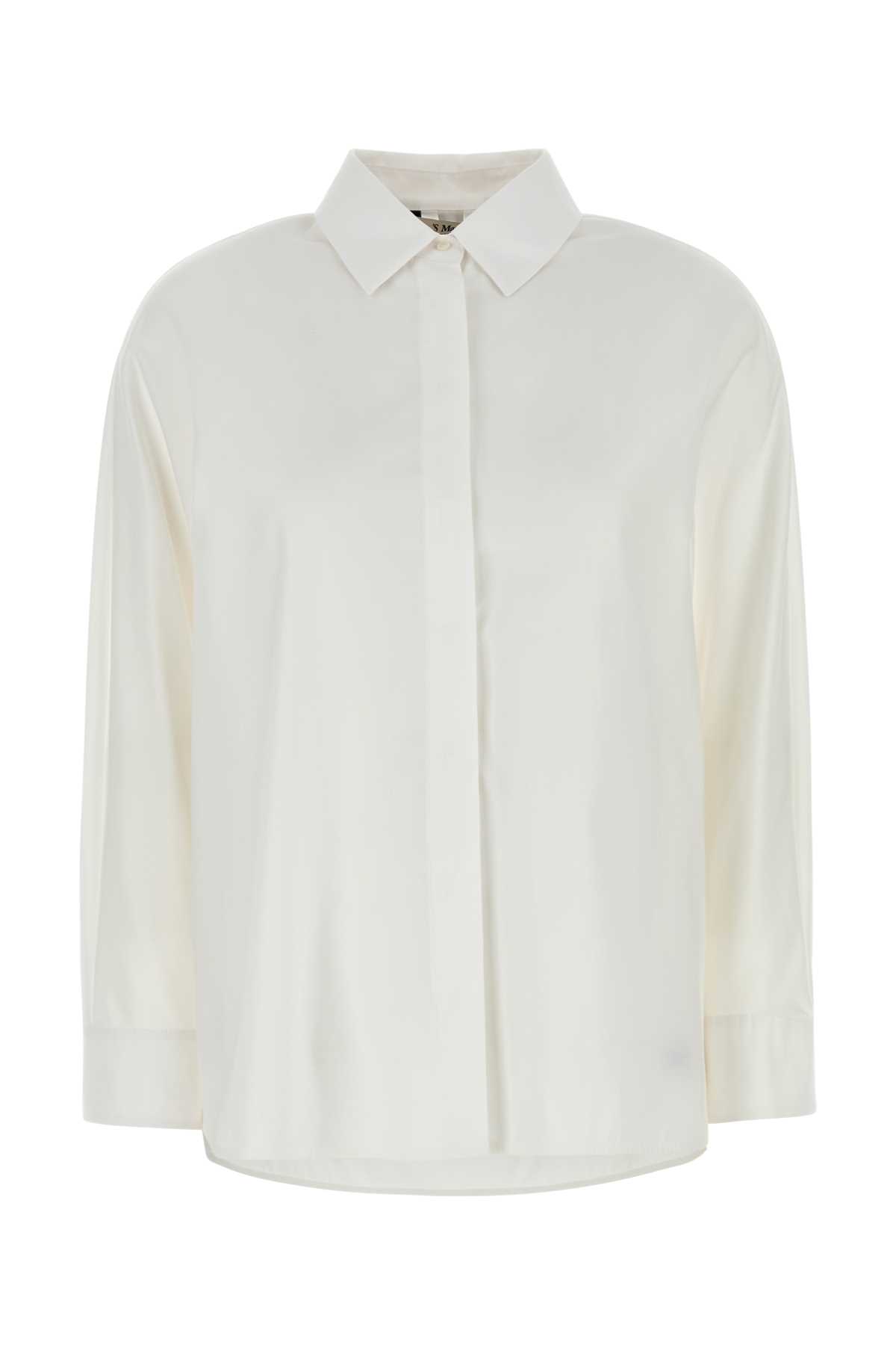 'S Max Mara White Cotton Conero Shirt