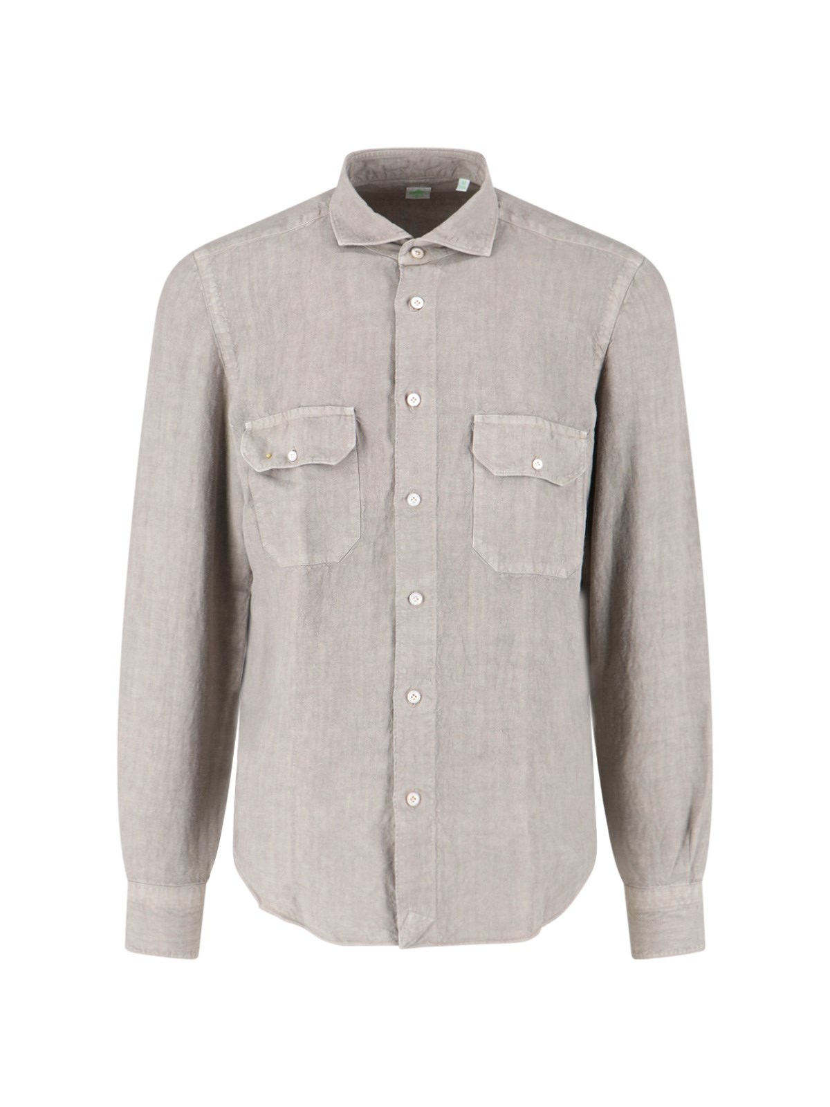 Finamore 1925 'Salina' Linen Sports Shirt