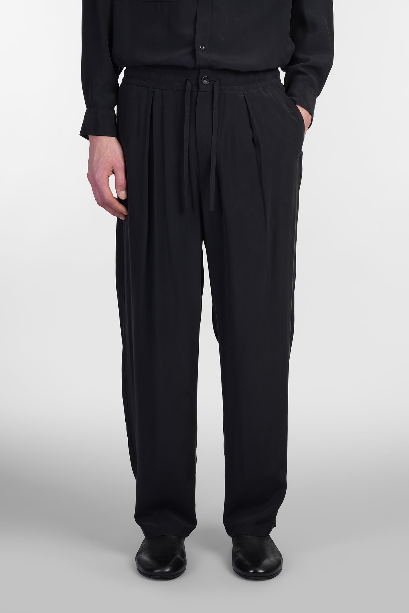 Attachment Pants In Black Polyamide Polyester