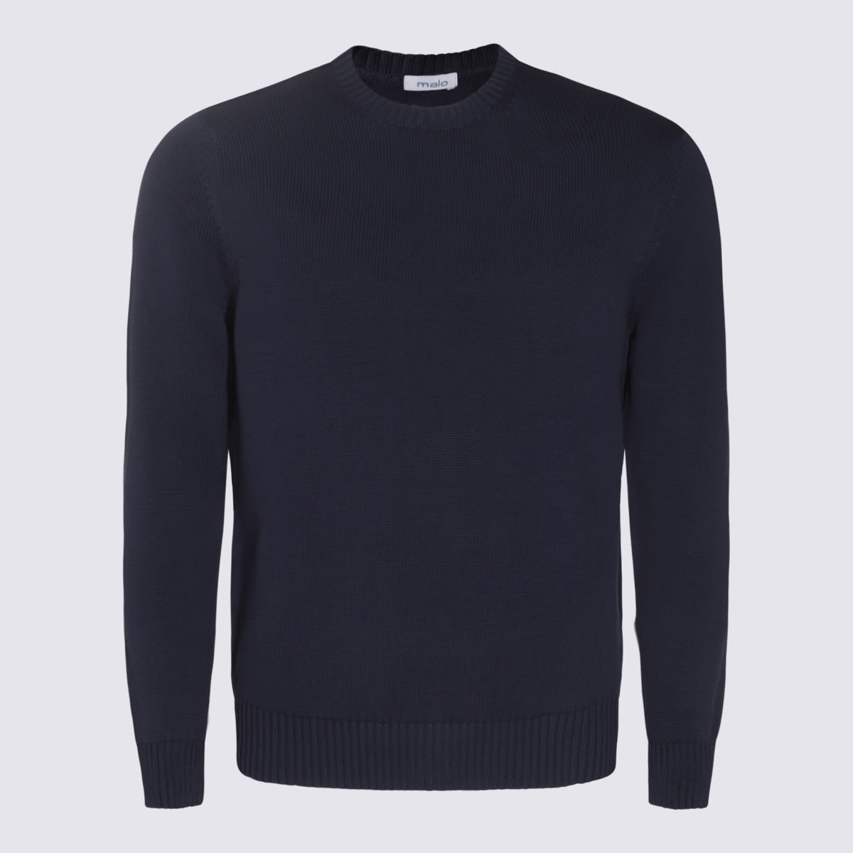 Malo Navy Blue Cotton Knitwear