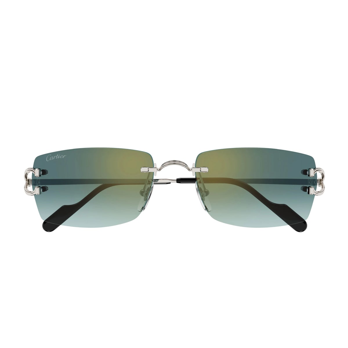 Cartier Eyewear Cartier Ct0550s Décor C Classique 004 Silver Green Sunglasses