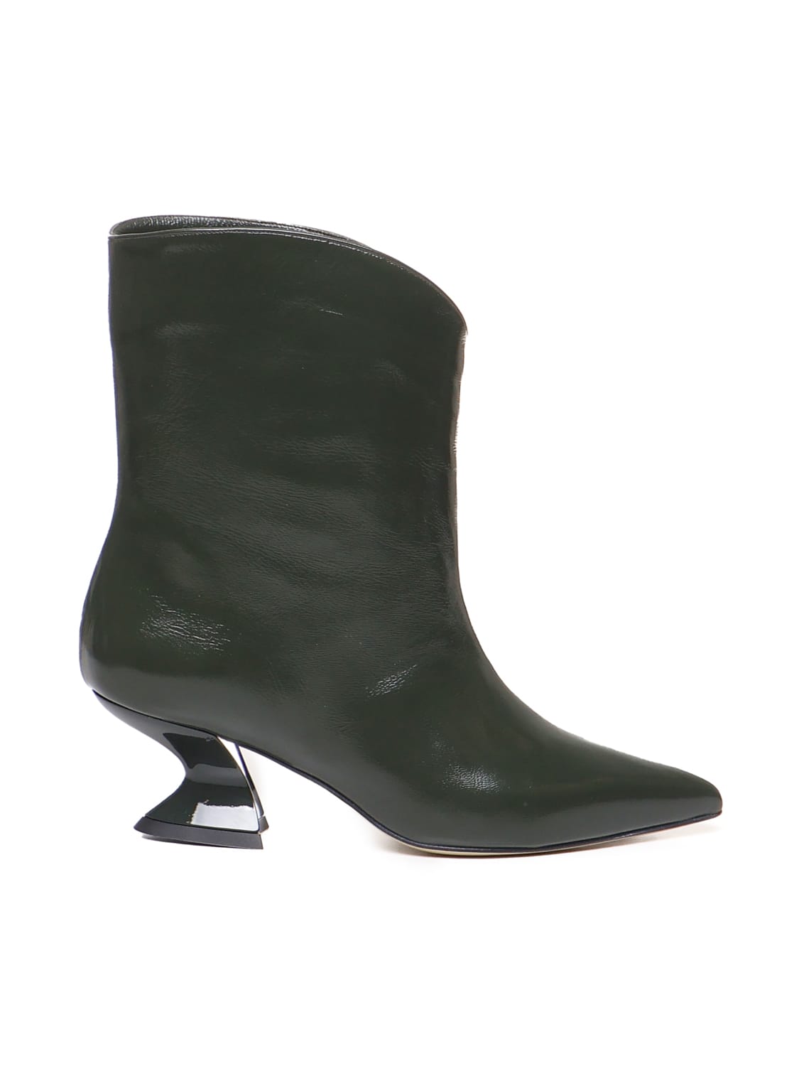 Alchimia Leather Ankle Boot With Low Heel