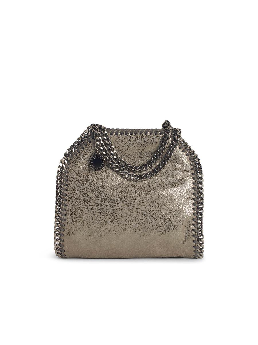 Stella McCartney 'Falabella Tiny' 银色人造皮革迷你包