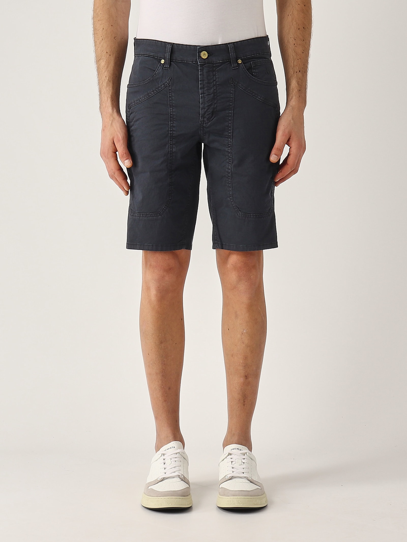 Jeckerson Bermuda Jayden Slim Fit Con Toppa In Raso Ppt No Smeriglio Bermuda