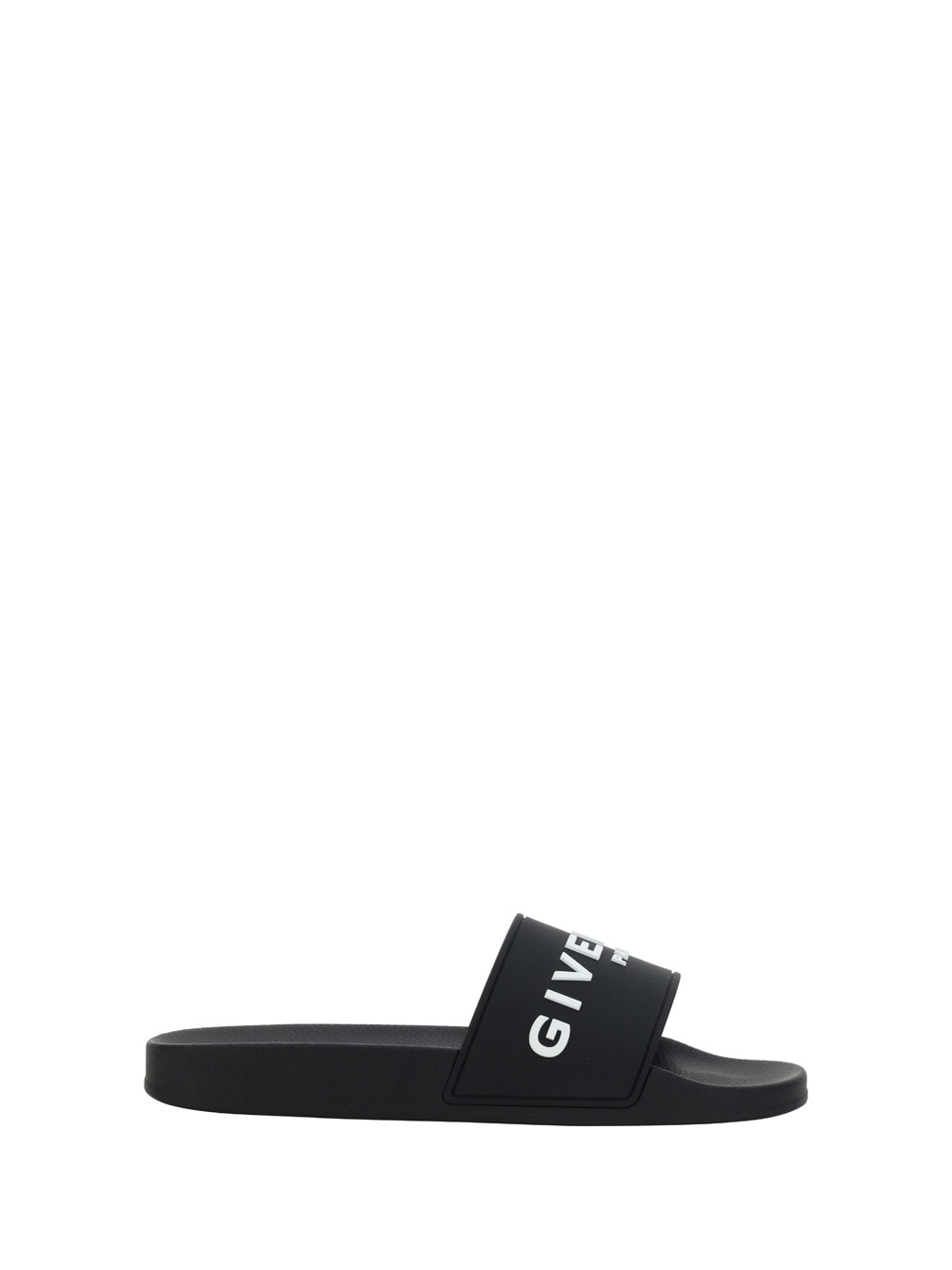 Givenchy Black Slides With Logo