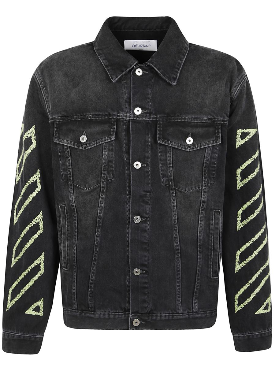 Off-White Diag Arr Outl Den Skate Jacket Clothing