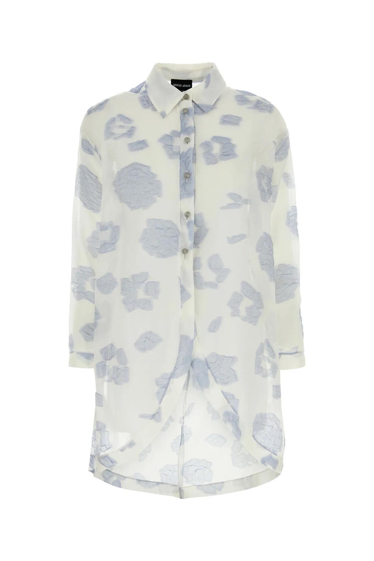 Giorgio Armani Embroidered Jersey Oversize Shirt