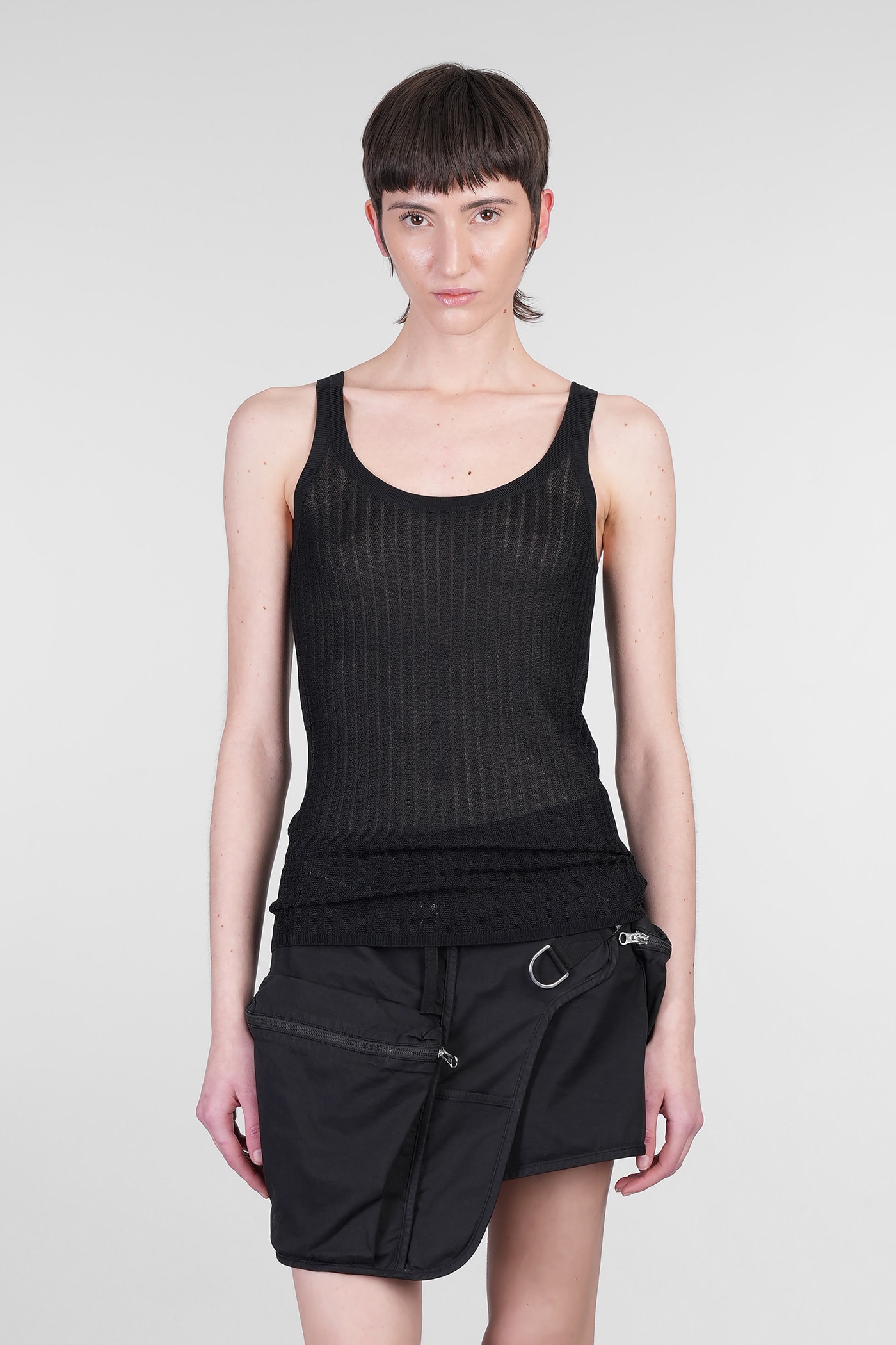 Helmut Lang Topwear In Black Viscose