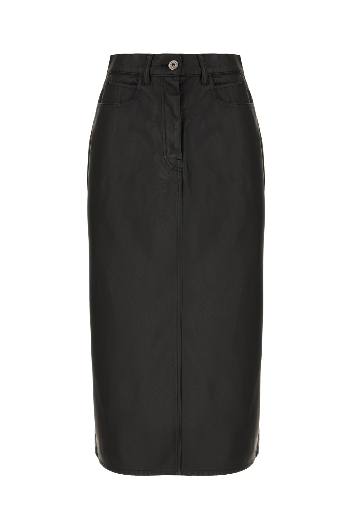 Weekend Max Mara Black Synthetic Leather Skirt