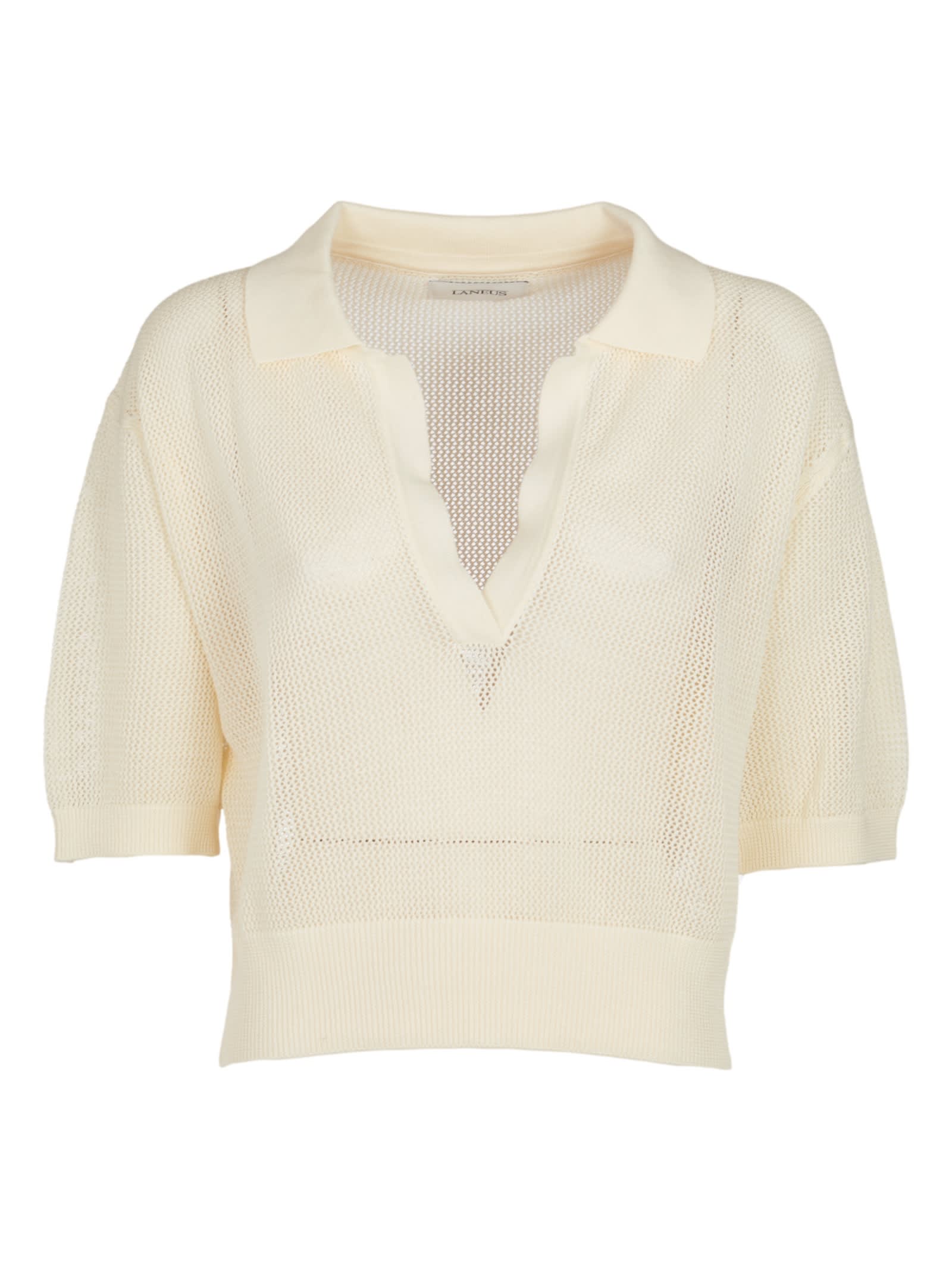 Laneus Cropped Knitted Top