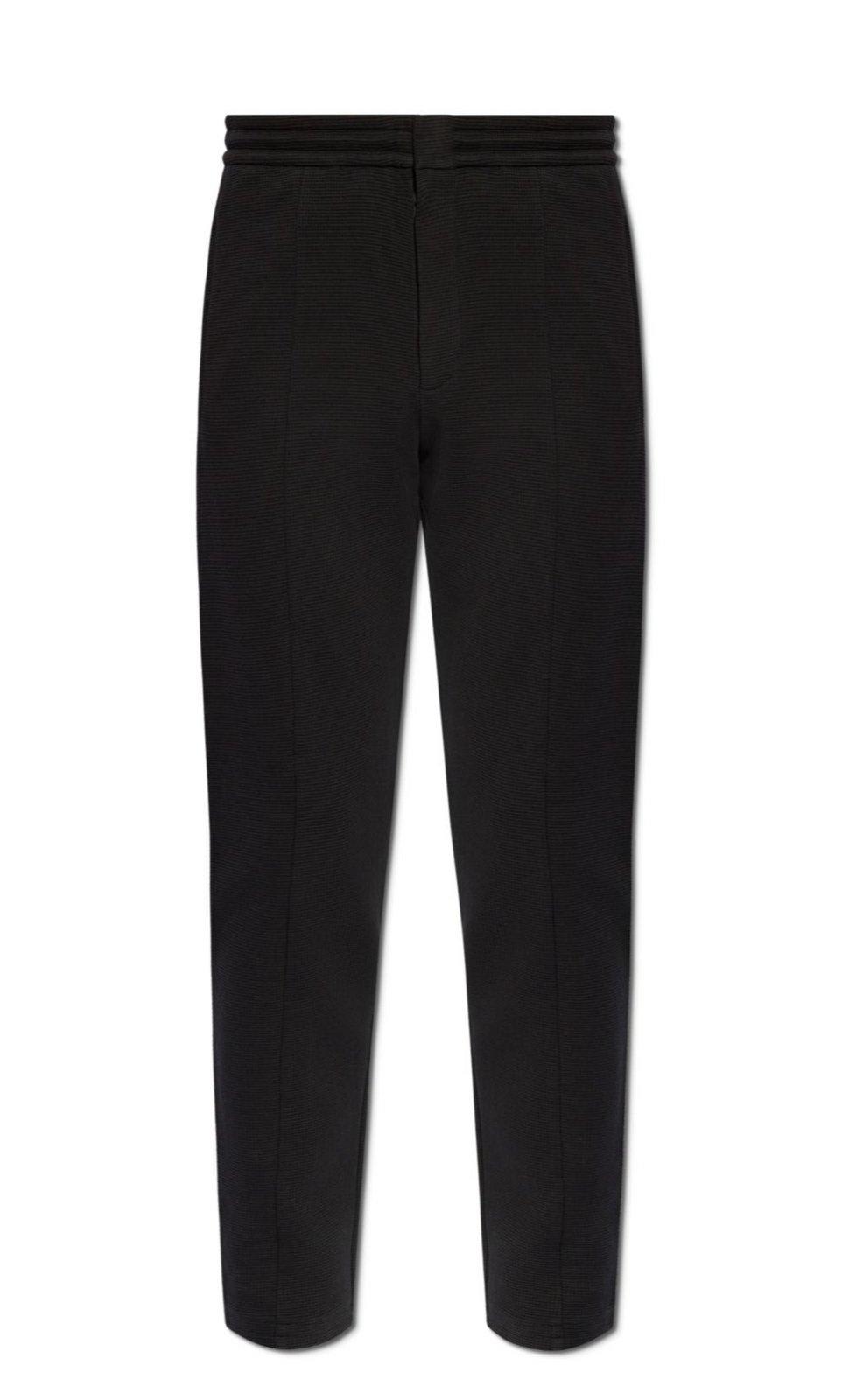 Emporio Armani Logo Plaque Tapered Pants