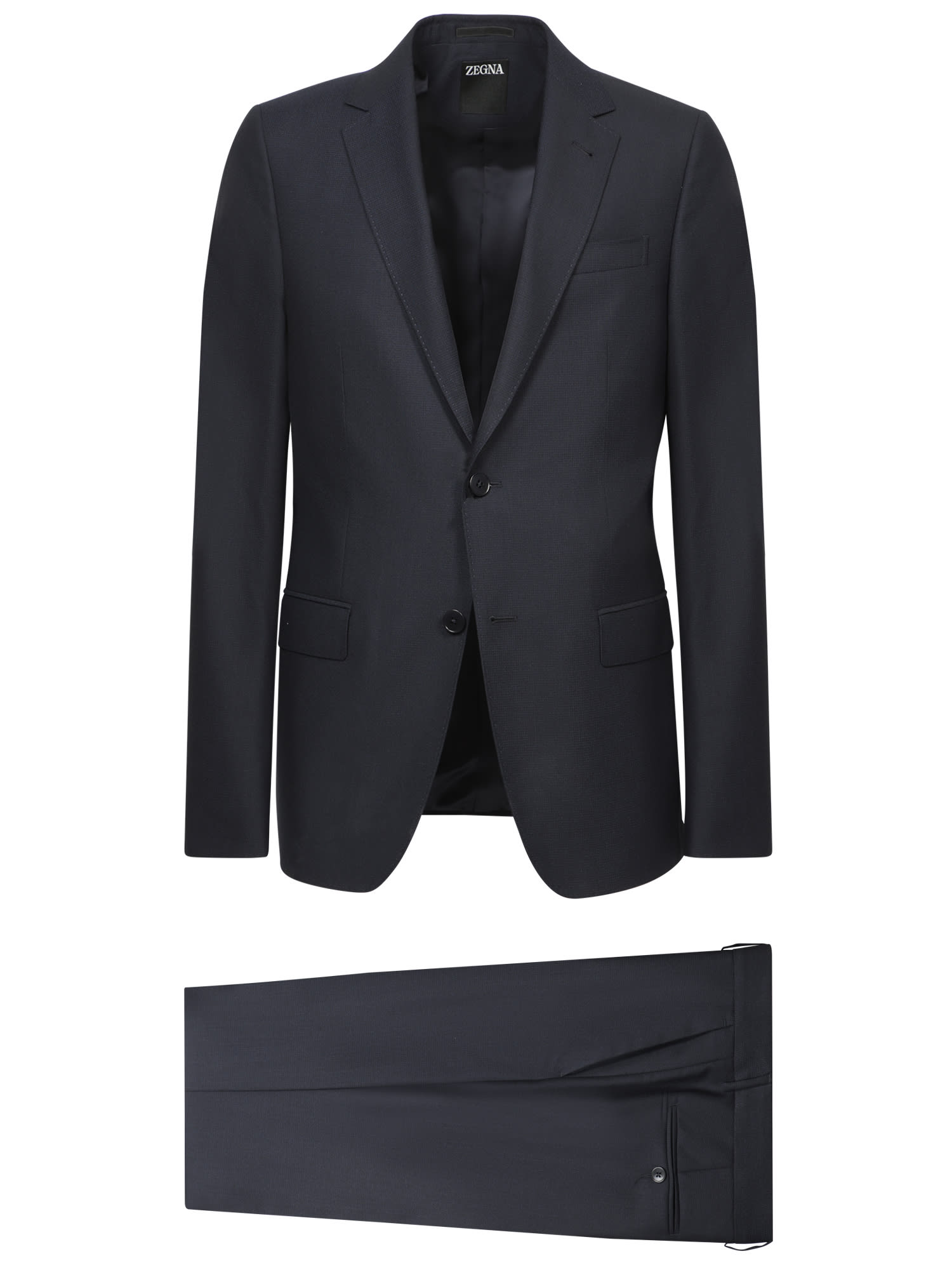 Zegna Blue Wool Suit
