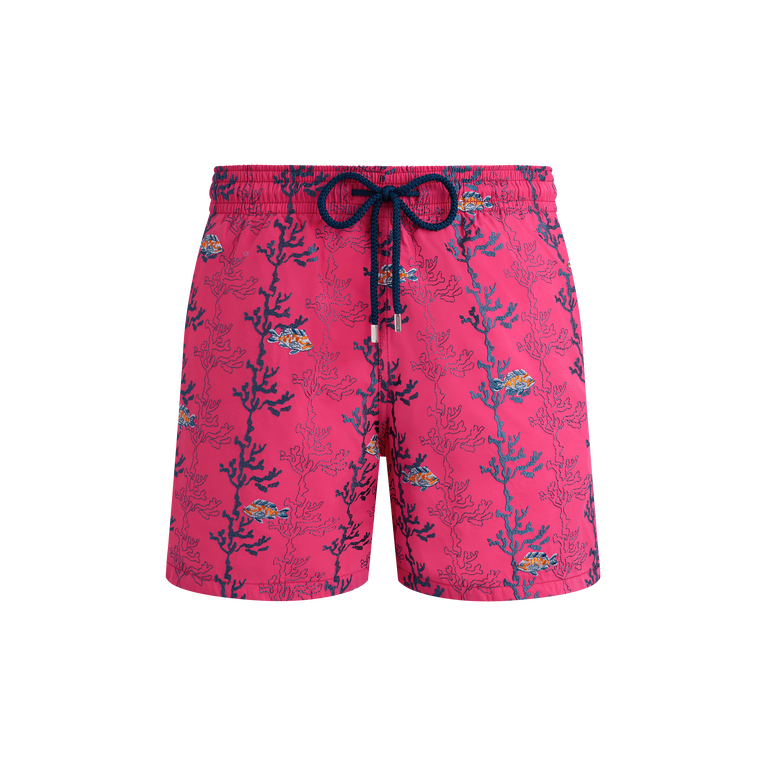 Vilebrequin Men Swim Shorts Embroidered Seaweed - Swimming Trunk - Mistral - Pink - Size 6XL