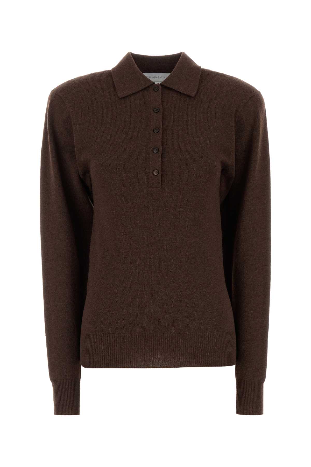 Stella McCartney Brown Cashmere Blend Polo Shirt