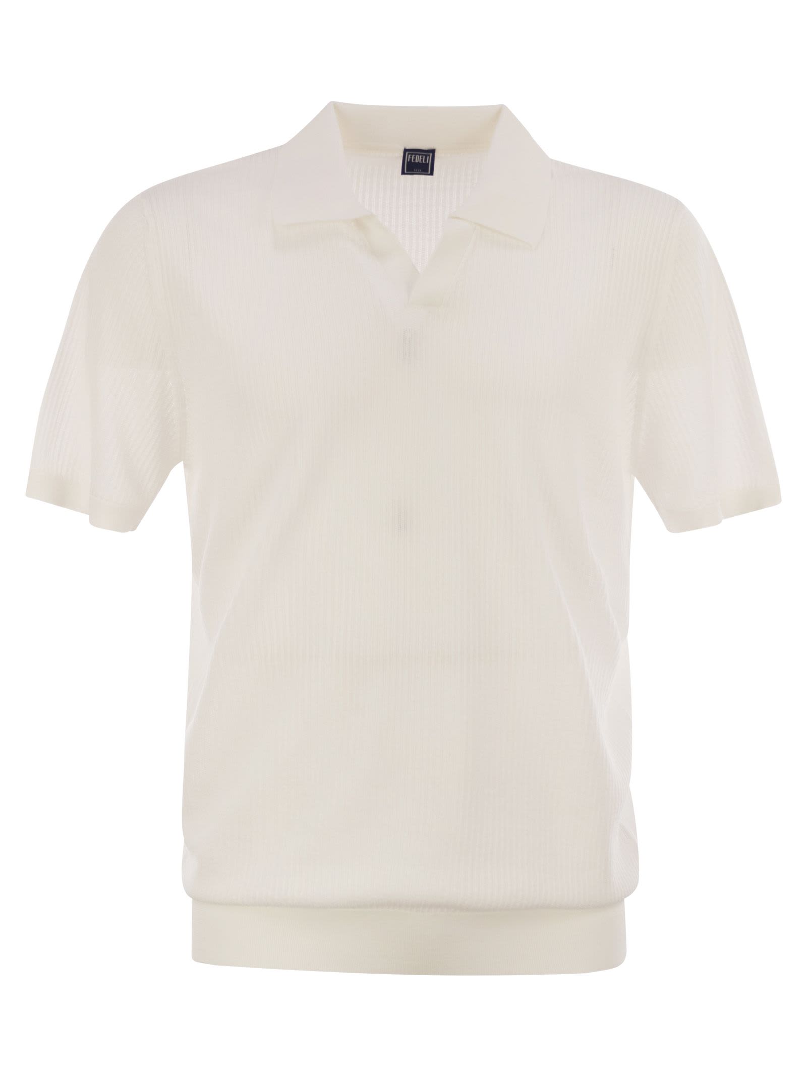 Fedeli Giza Cotton Short-sleeved Polo Shirt