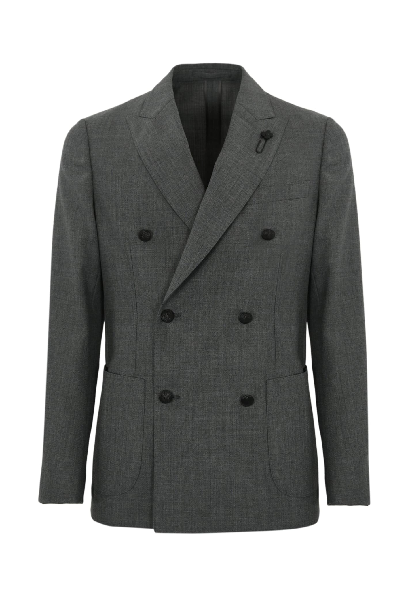 Lardini Roma Double-breasted Jacket In Wool Blend