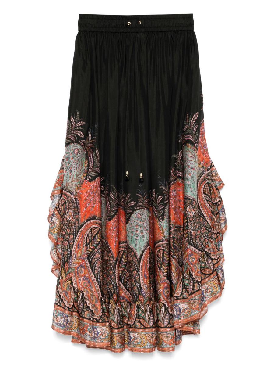 Zimmermann Maxi Silk Skirt With Rhiannon Ruffles