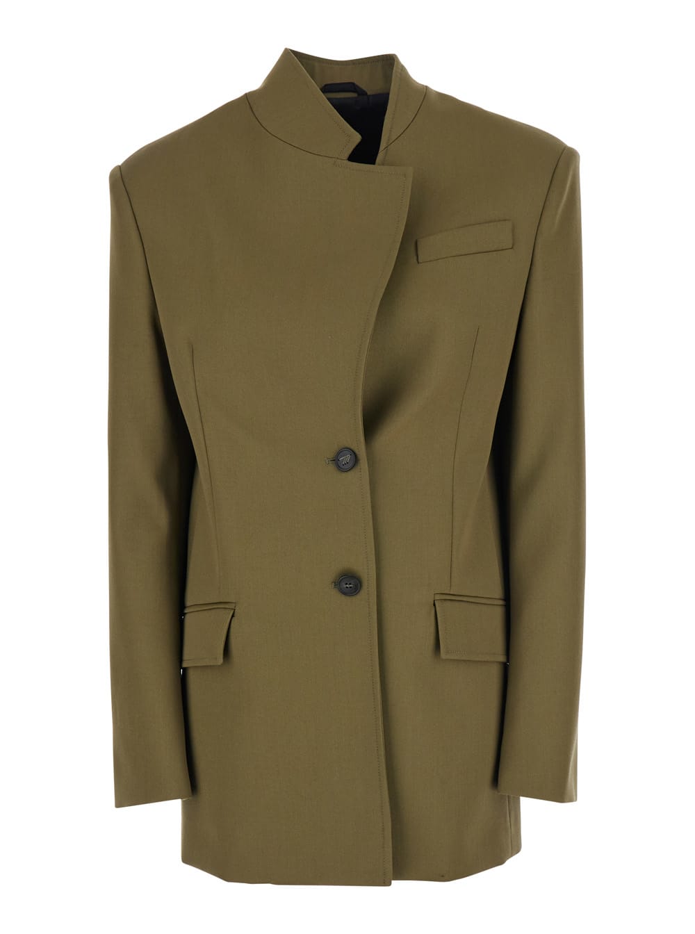 The Attico Wool Gabardine Blazer