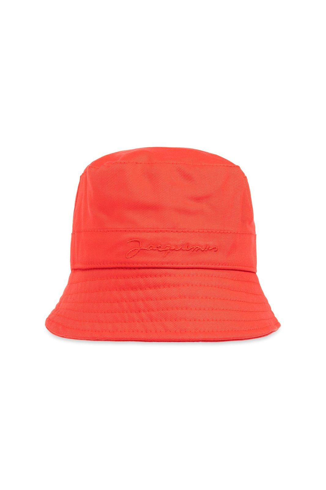Jacquemus Lenfant Logo Embroidered Narrow Brim Bucket Hat
