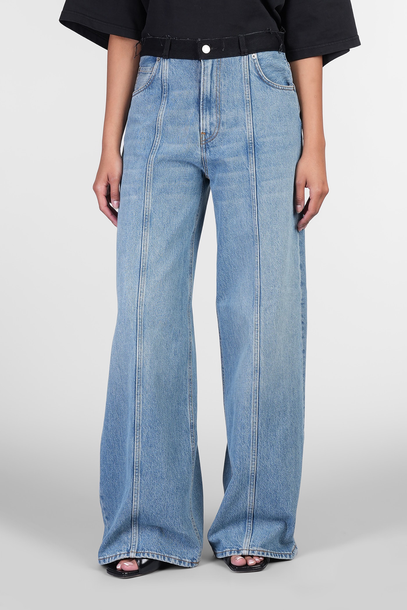 Haikure Peace Jeans In Blue Cotton