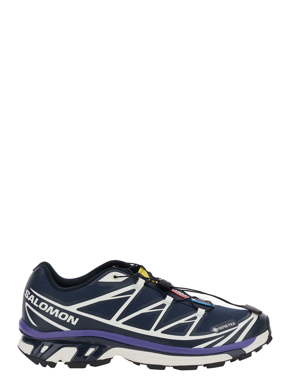 Salomon xt-6 Gtx Blue Sneakers With Logo Applied On The Tongue And Chunky Sole In Fabric Unisex
