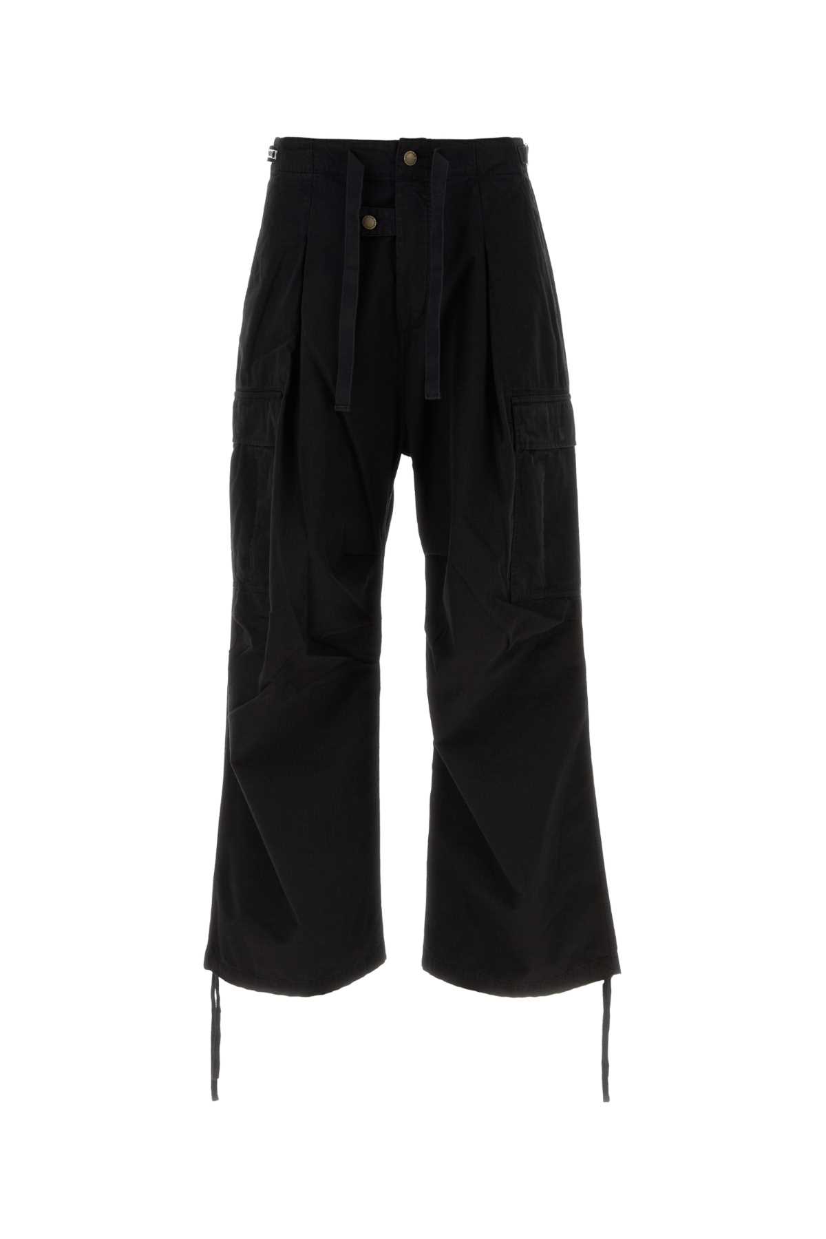 DARKPARK Black Cotton Joseph Cargo Pant