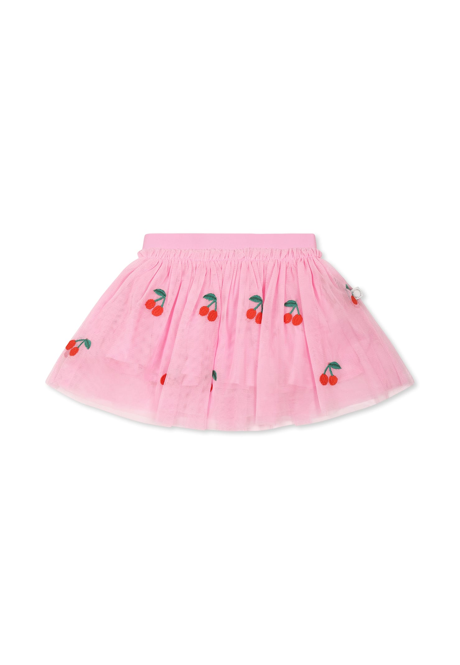 Stella McCartney Kids Pink Skirt For Girl With Cherries