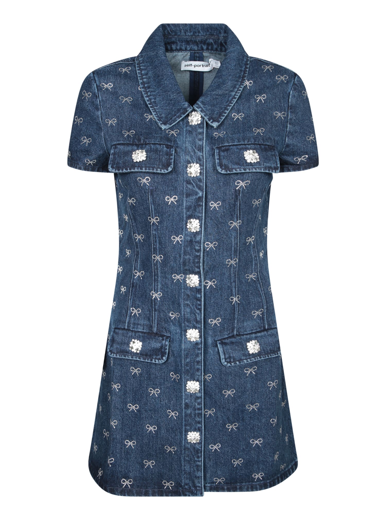 self-portrait Blue Denim Mini Dress