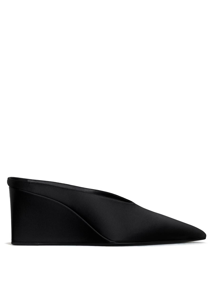 Alaïa 方形楔形缎面穆勒鞋