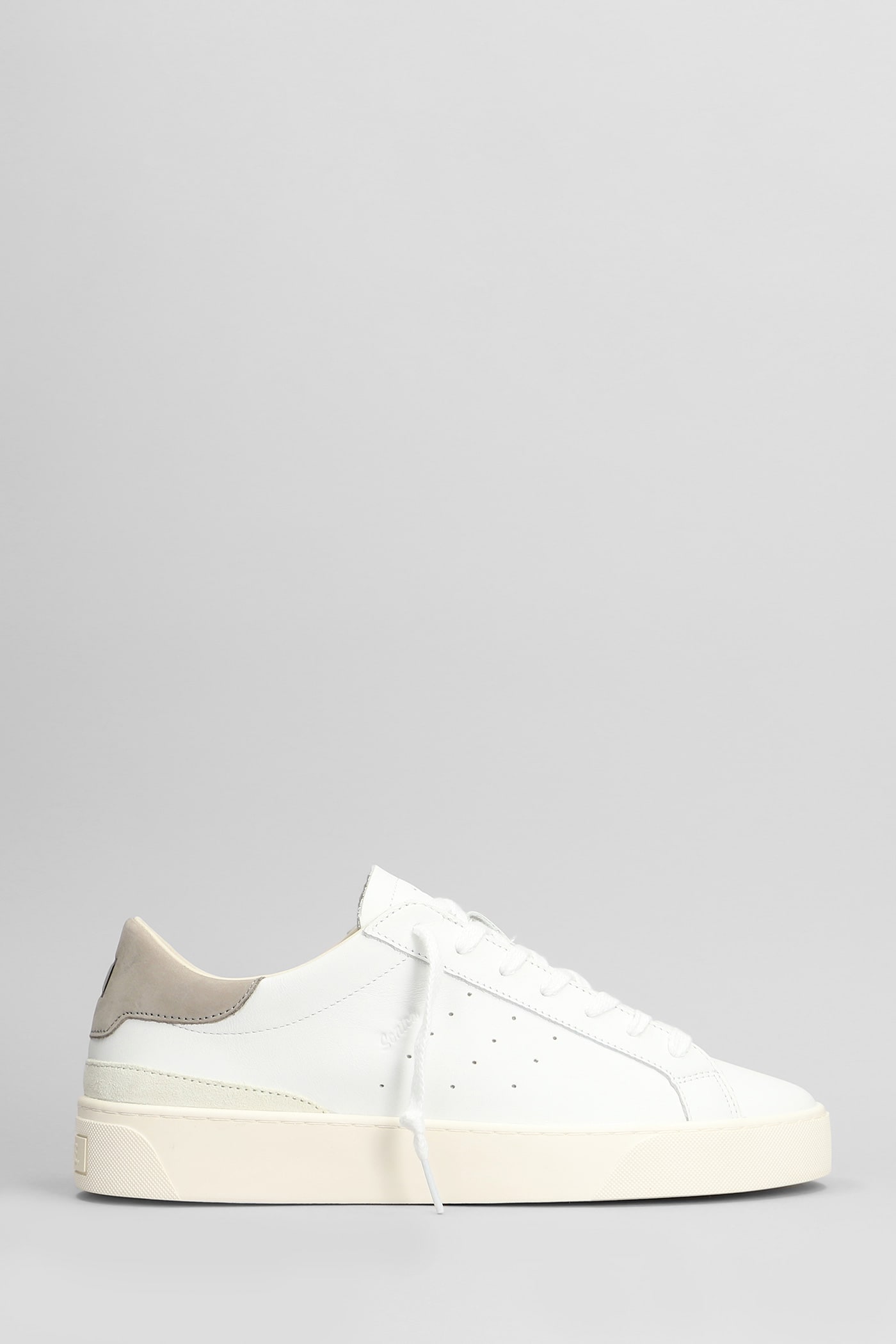 D. A.T. E. Sonica Sneakers In White Leather