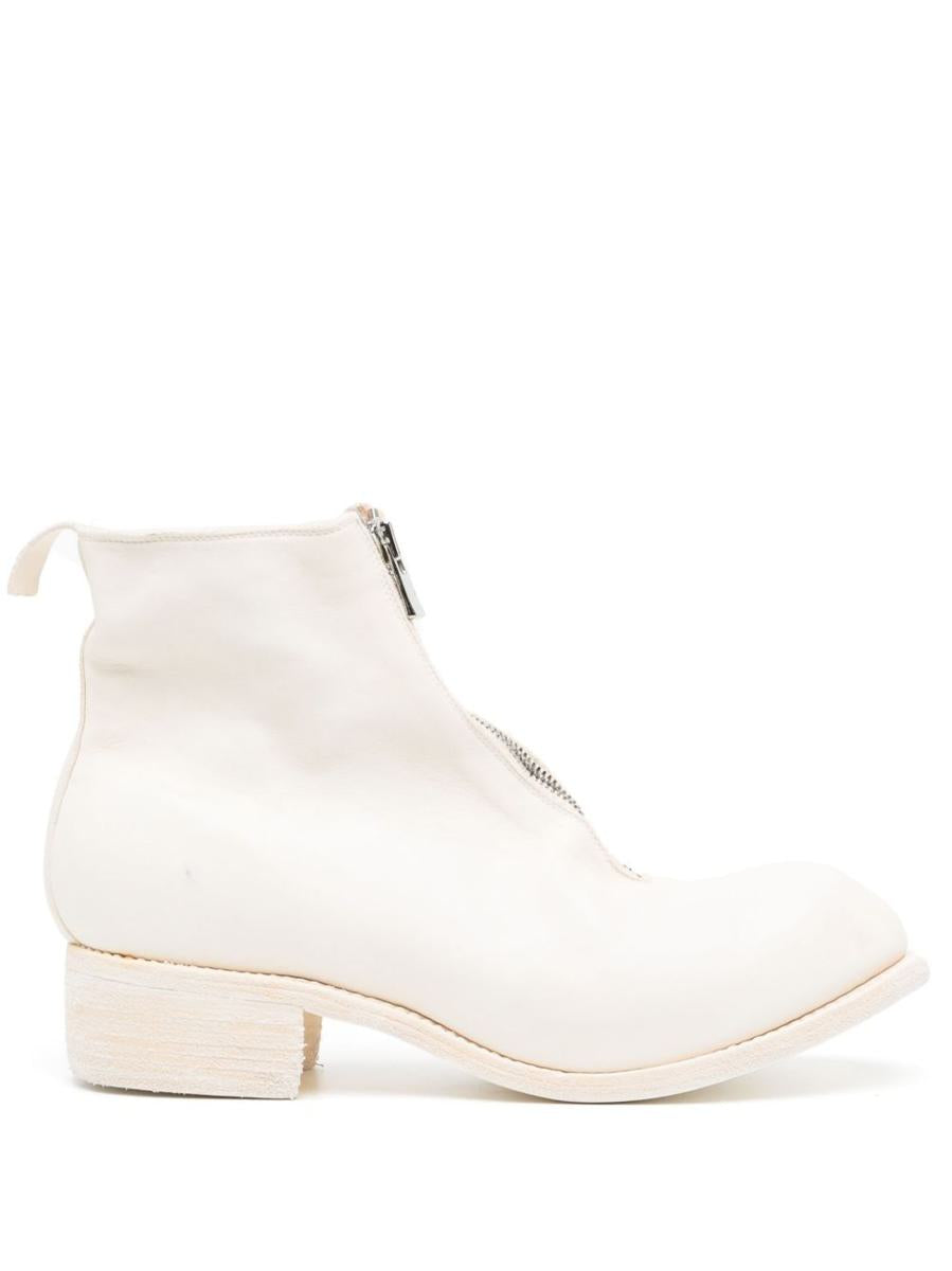 Guidi White Horse Leather Ankle Boots