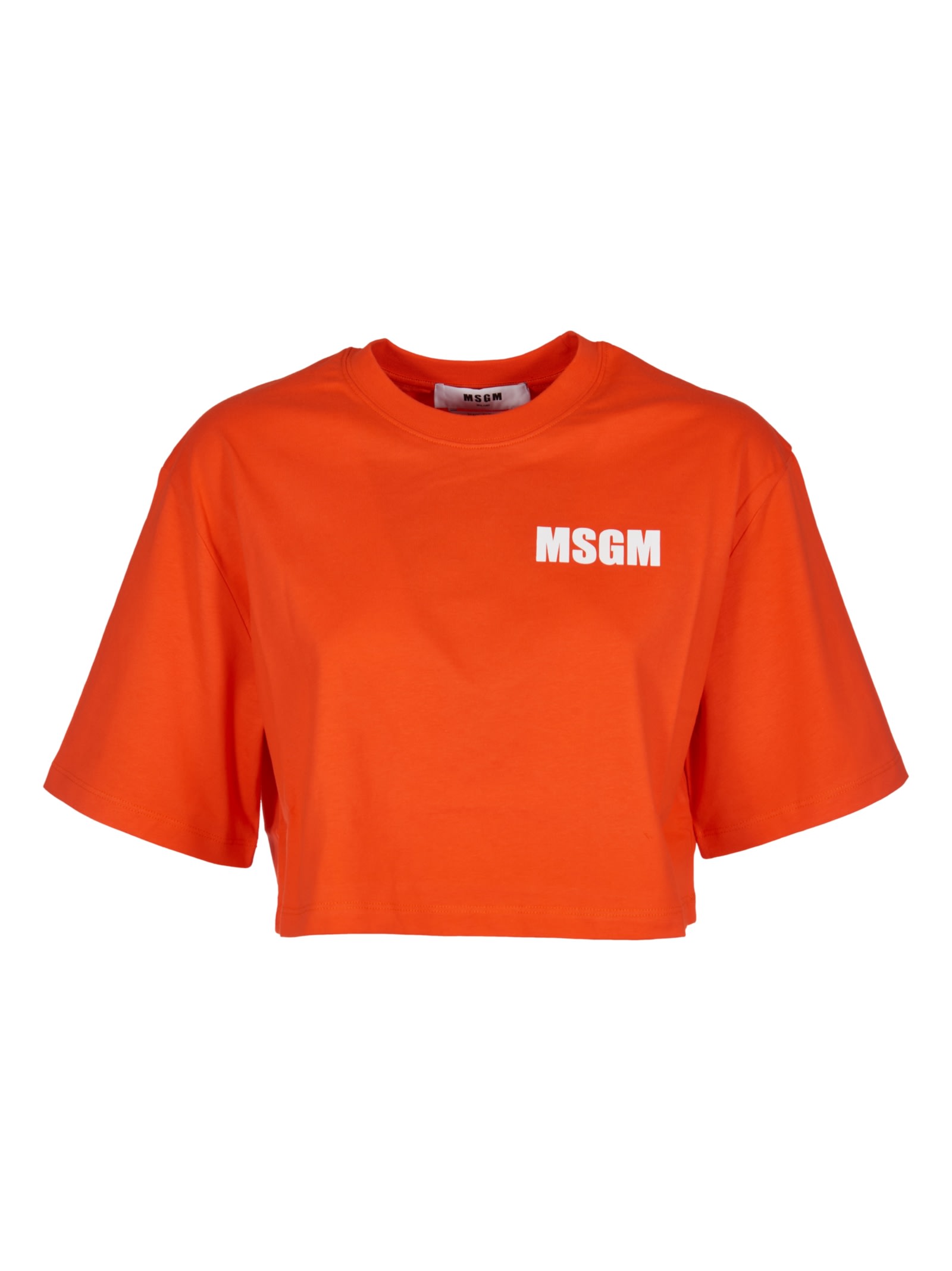 MSGM Logo Cropped T-shirt
