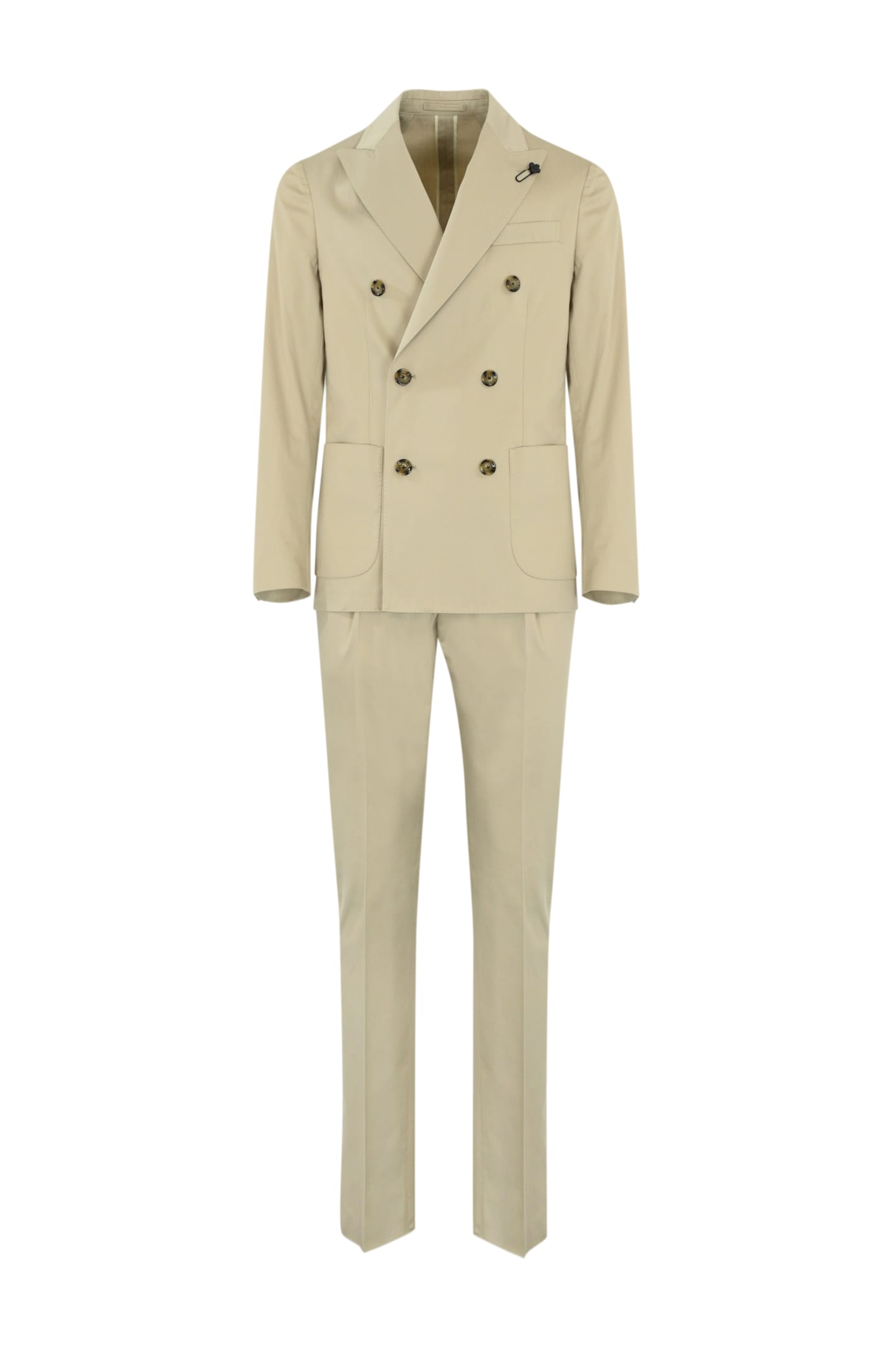 Lardini Roma Dress In Beige Cotton