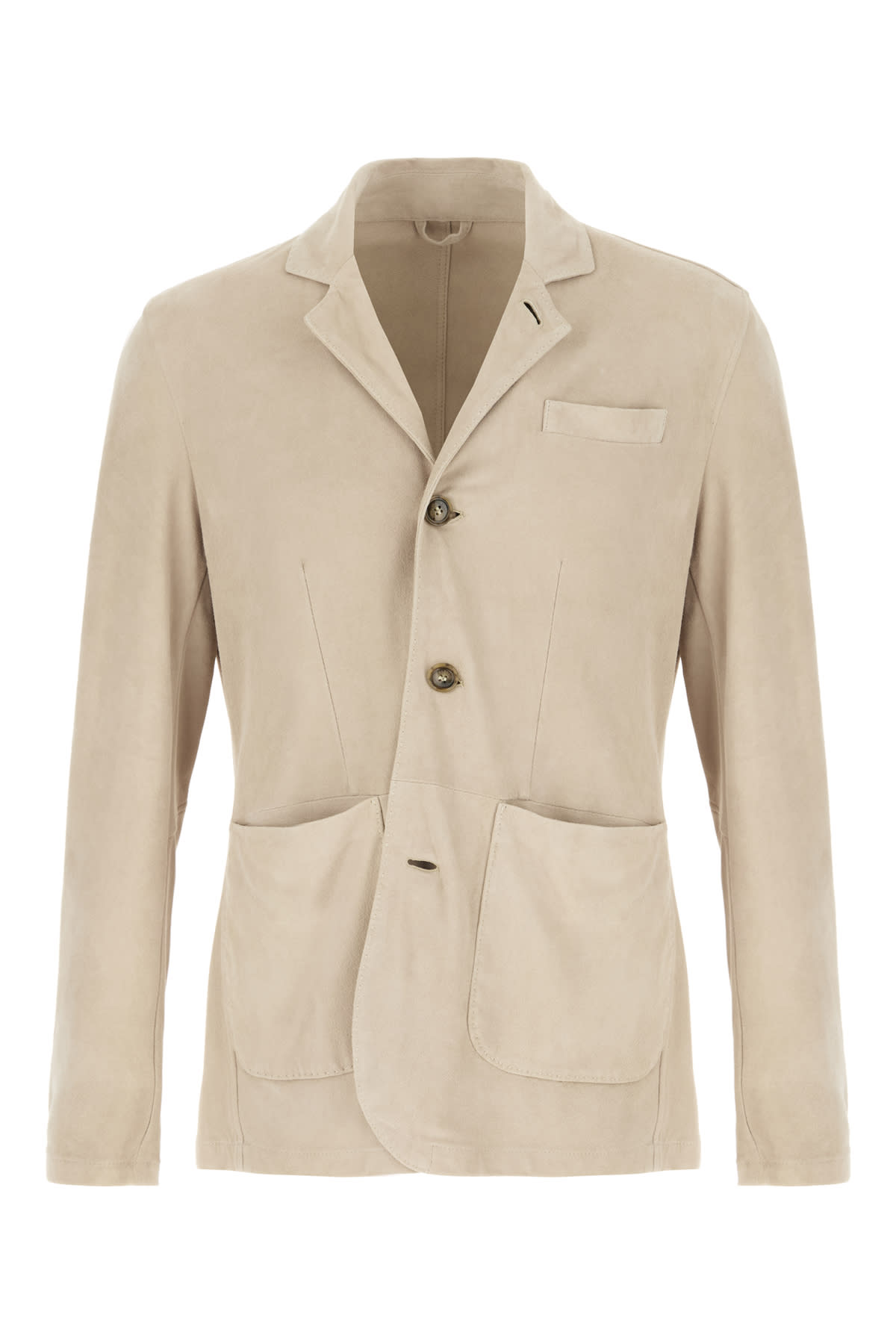 Barba Napoli Beige Suede Blazer
