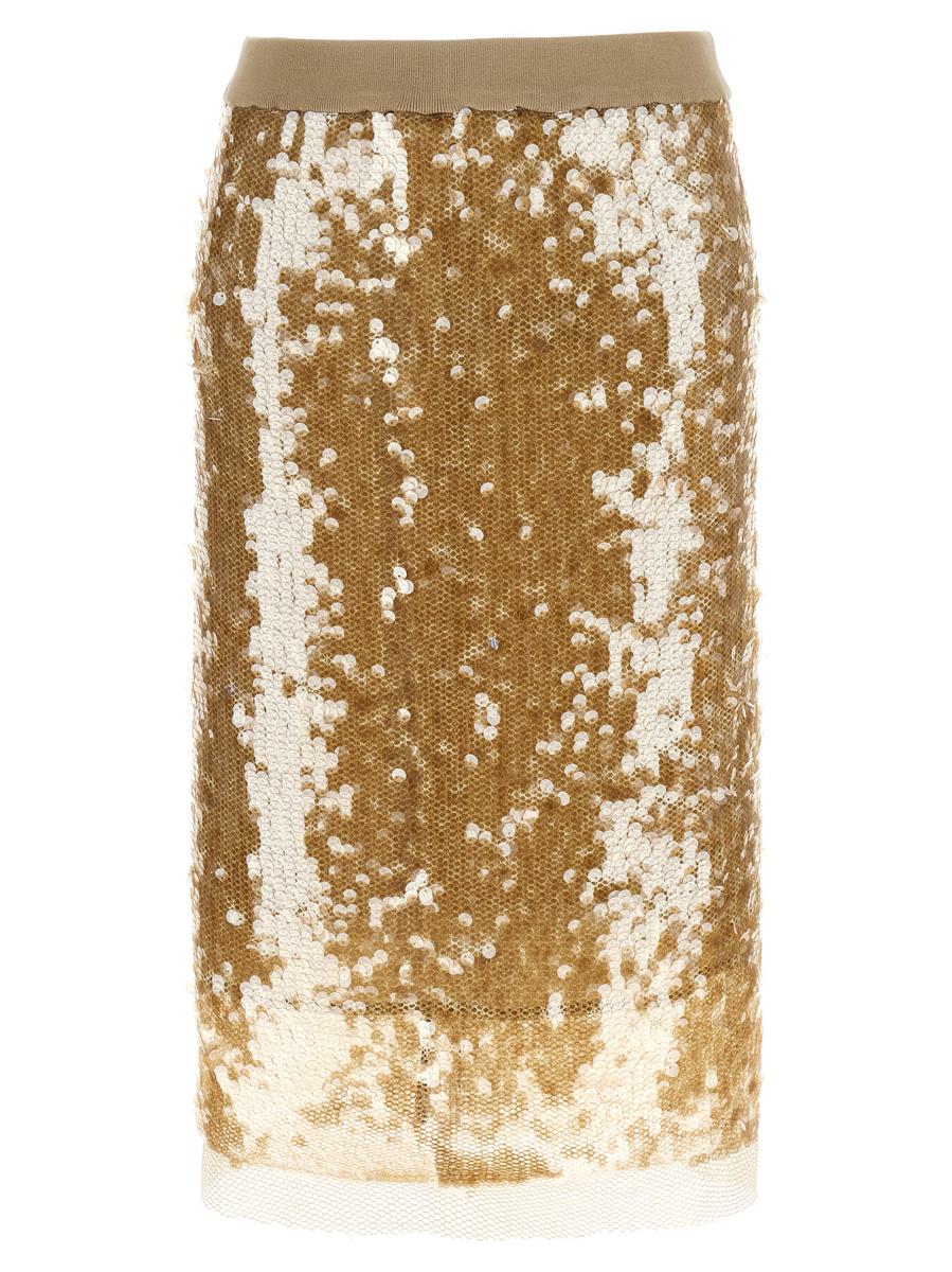 Nude Sequin Skirt