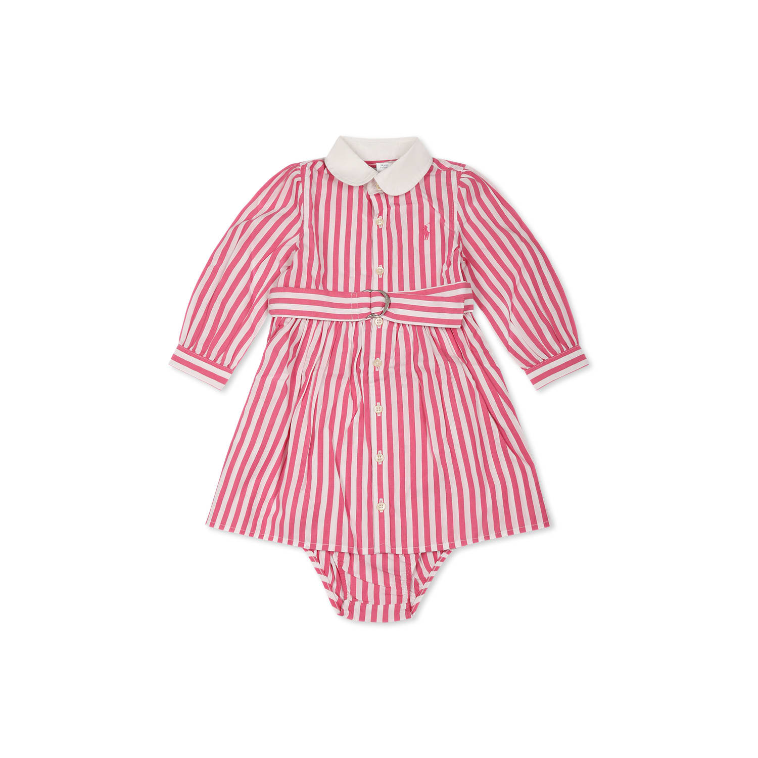 Ralph Lauren Fuchsia Dress For Baby Girl With Horse