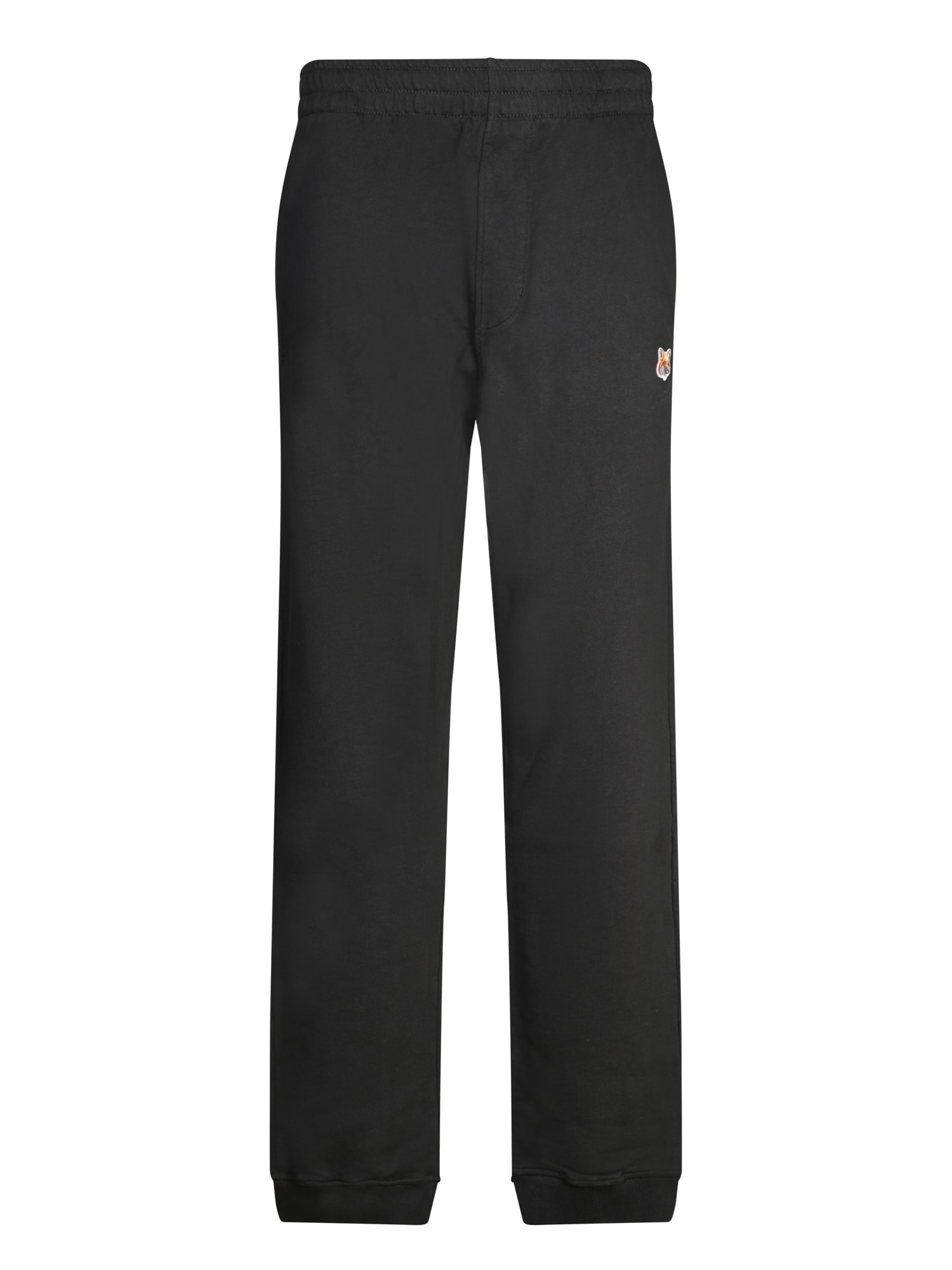 Maison Kitsuné Fox Head Black Trousers