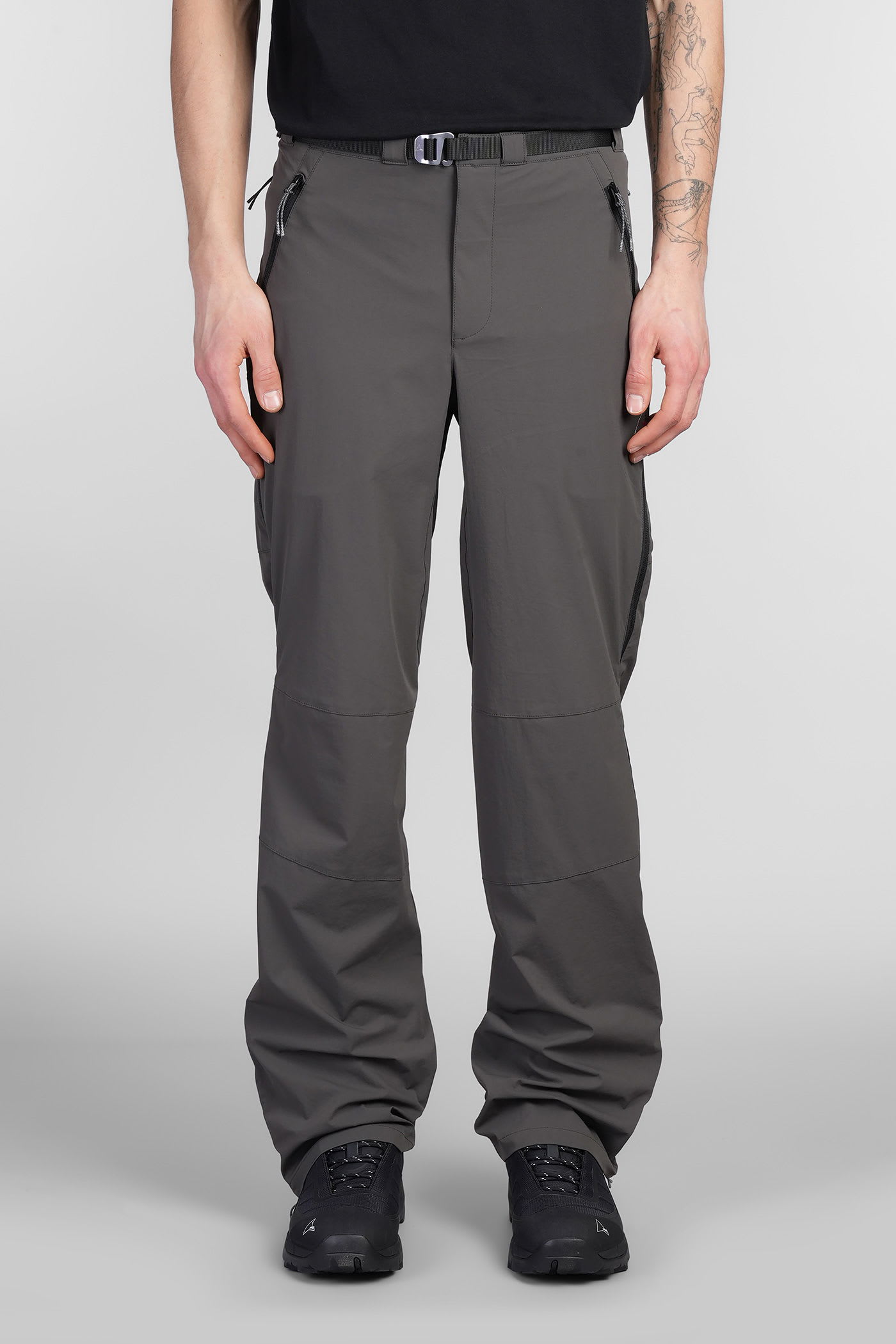 ROA Y Zip Trouser Pants In Grey Polyamide