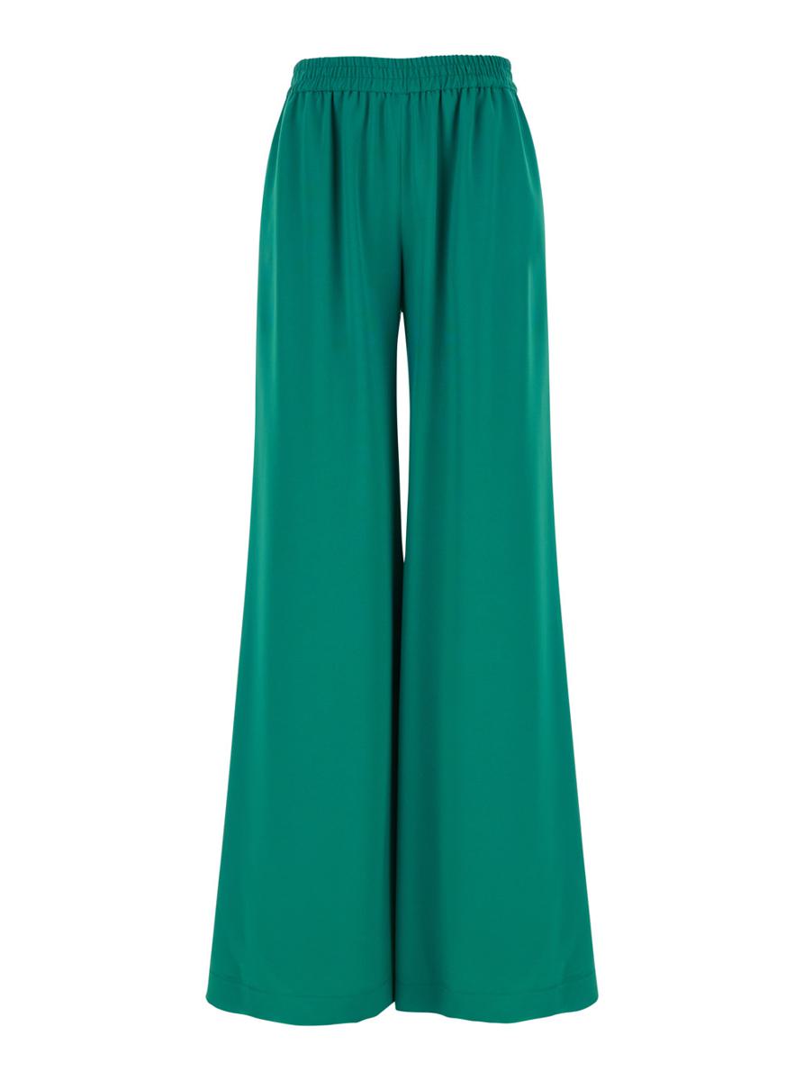 'Antonia' Water Green Pants With Elastic Waist In Technical Fabric Woman