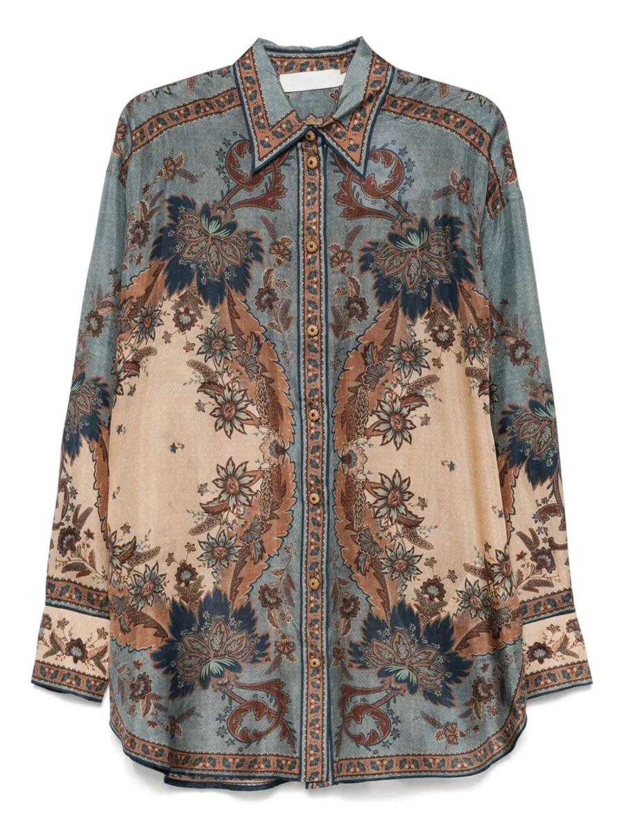Zimmermann Ascension Manstyle Silk Shirt Clothing