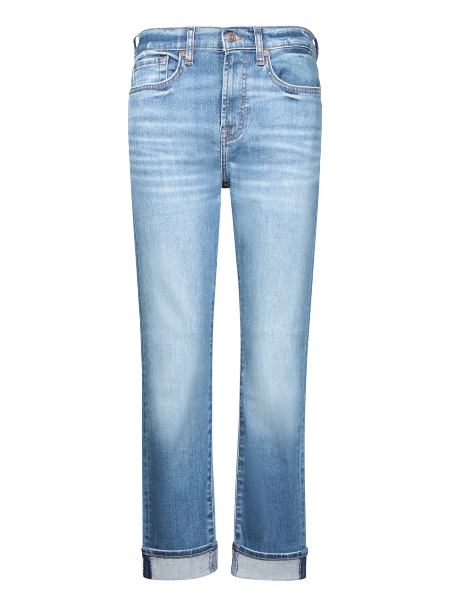 7 For All Mankind Relaxed Skinny Groovy Blue Jeans